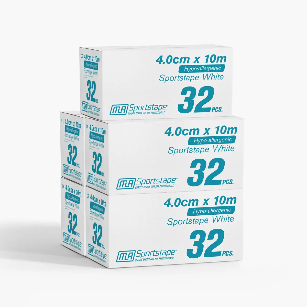 5 Dozen Hypo-allergene Sporttape 4,0 cm Wit 160 st.