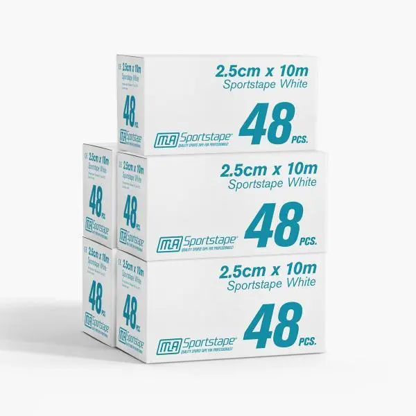 5 Dozen MLA Sporttape 2,5 cm Wit 240 st.