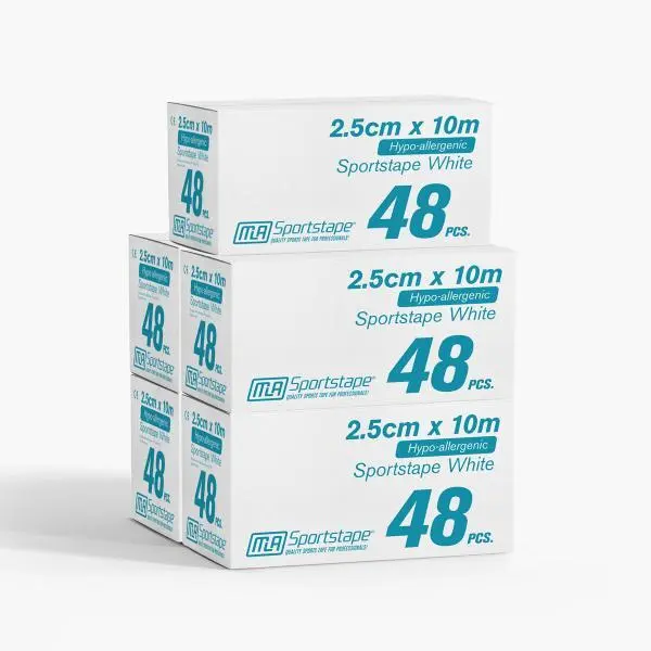 5 Dozen Hypo-allergene Sporttape 2,5 cm Wit 240 st.